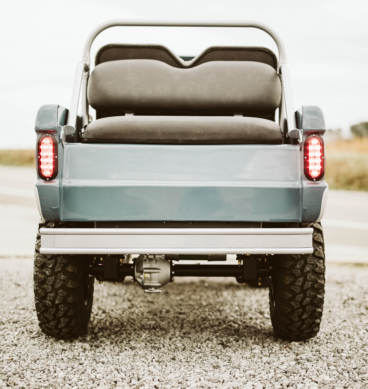 Rear view showing LED taillights and bumper